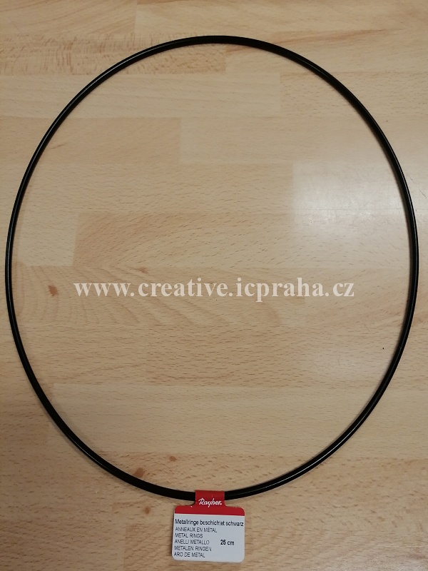 kovový kruh prům. 25cm černý Ry2505301